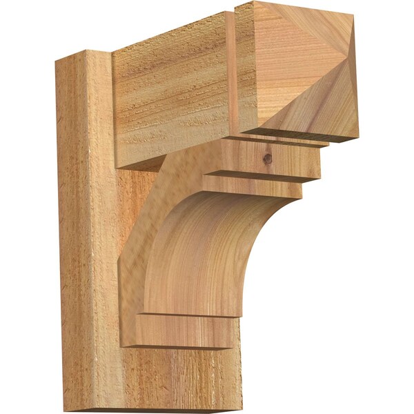 Ekena Millwork Merced Arts & Crafts Rough Sawn Outlooker, Western Red Cedar, 6"W x 12"D x 12"H OUT06X12X12MRC03RWR - main